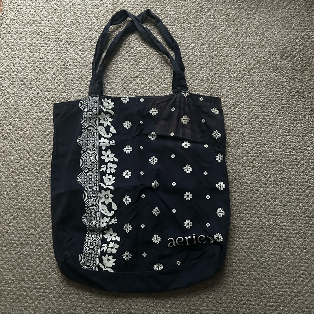 Aerie Navy Tote Bag